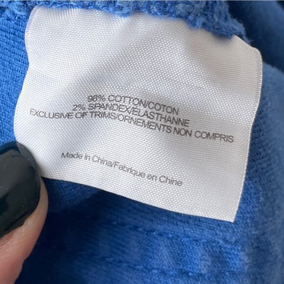 Tory Burch Cropped Skinny Jeans Royal Blue Stretch Denim | 26 - Picture 4 of 6